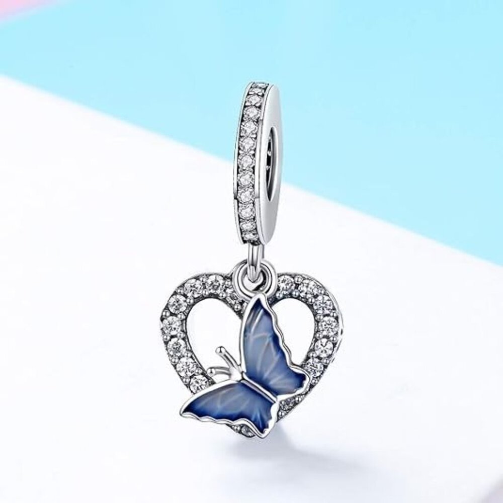 Butterfly 925 Sterling Silver Charms For Necklace Pendant Charms View 4